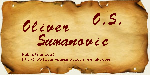Oliver Šumanović vizit kartica